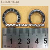 22mm metal eyelet with rhinestone Brass eyelet with rhinestone metal eyelets for leather